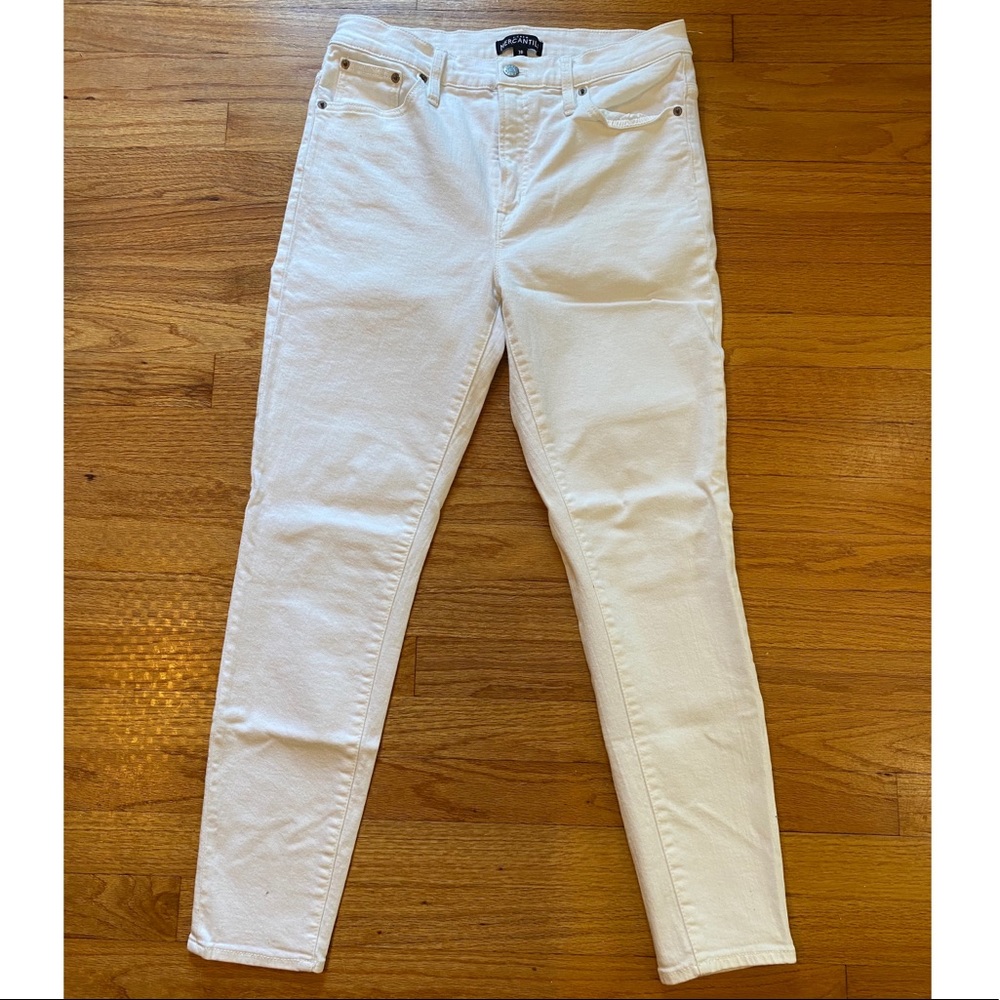 J. Crew Mercantile white 10" high-rise skinny jean